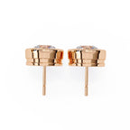 Round Bezel Stud Diamond Earrings