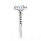 Radiant Diamond Engagement Ring With Halo Setting
