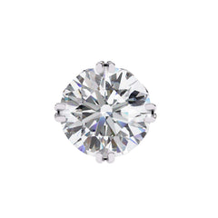 Round Brilliant Diamond Stud 4 Double Claw Prong Setting