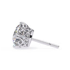 Round Brilliant Diamond Stud 4 Double Claw Prong Setting