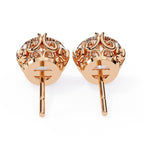 Round Brilliant Diamond Stud 4 Double Claw Prong Setting