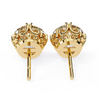 Round Brilliant Diamond Stud 4 Double Claw Prong Setting