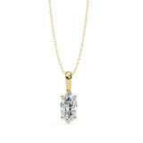0.93 Carat Marquise Cut Lab Grown Diamond Solitaire Pendant