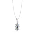 Diamond necklace on a white background