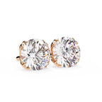 Round Lab Diamond Stud Earrings