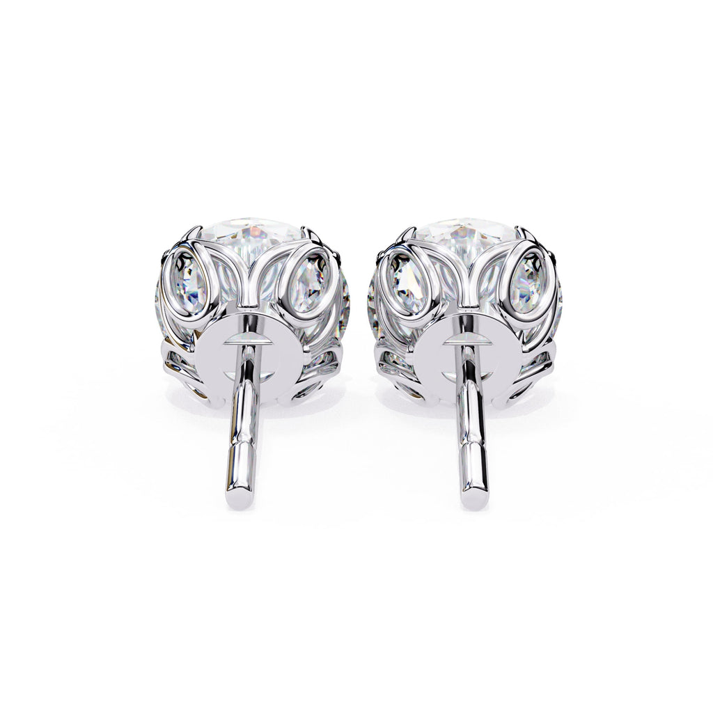 Round Stud 8 flower Prong Setting