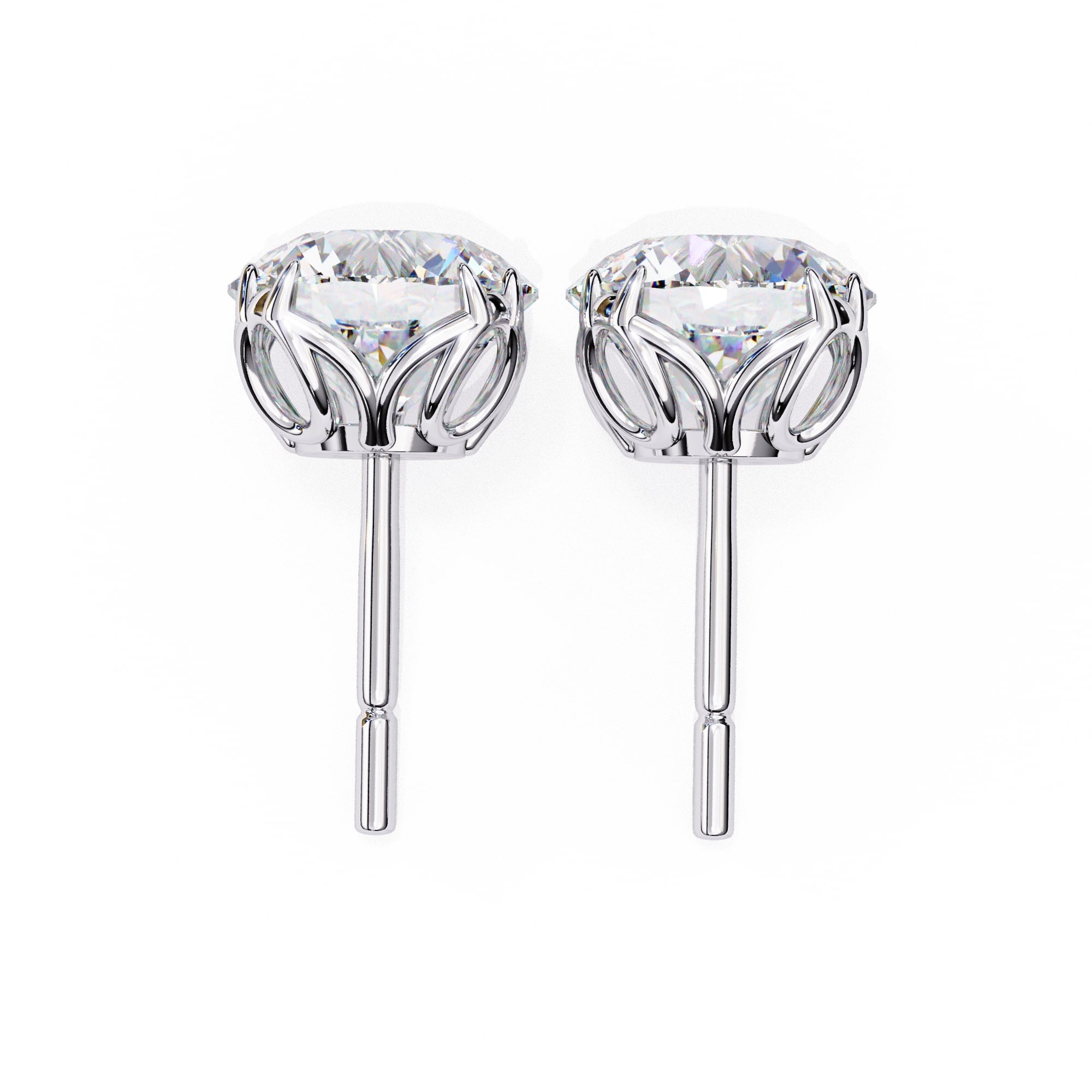 Round Stud 8 flower Prong Setting