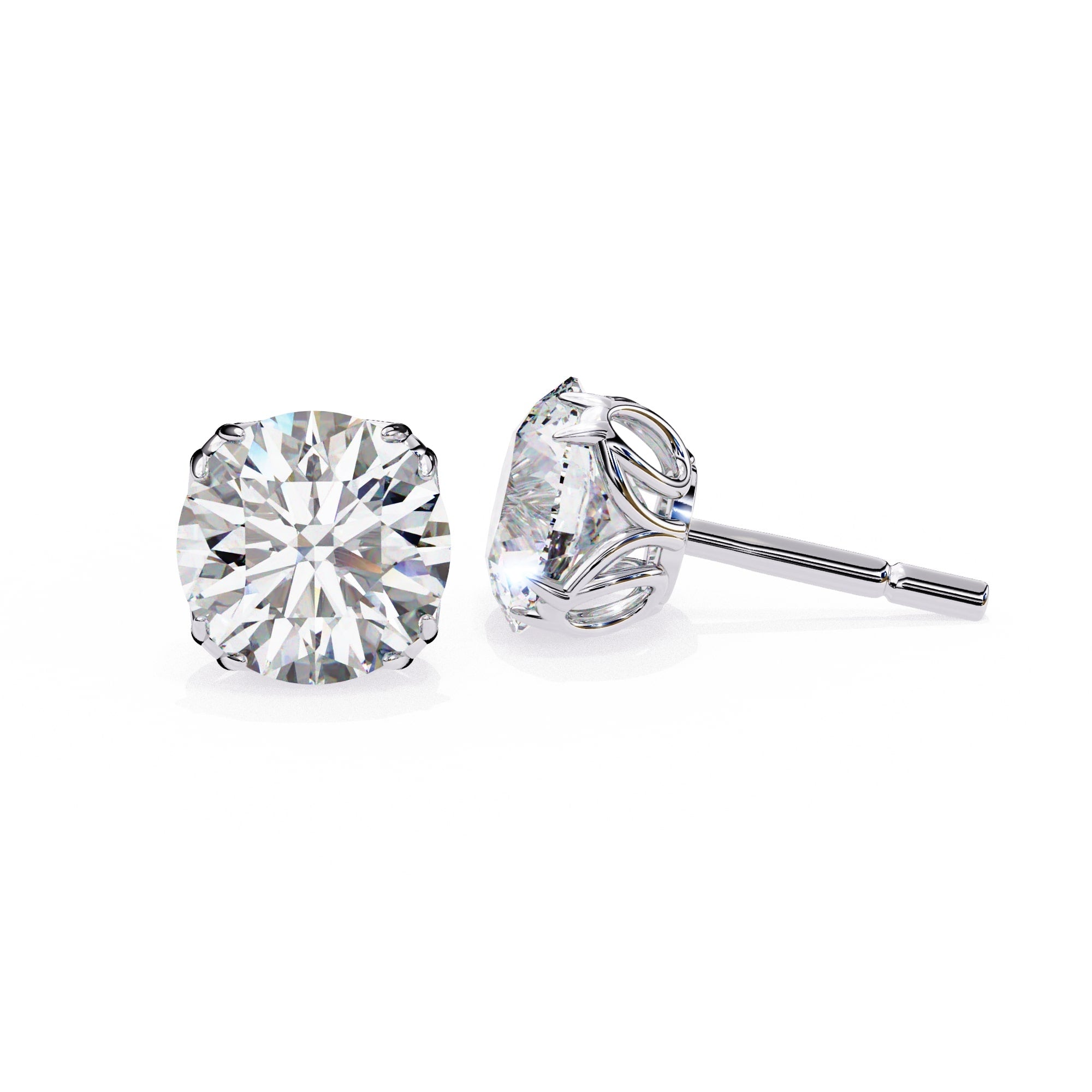 Round Stud 8 flower Prong Setting