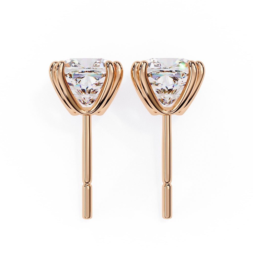 Cushion cut Diamond Stud Earrings