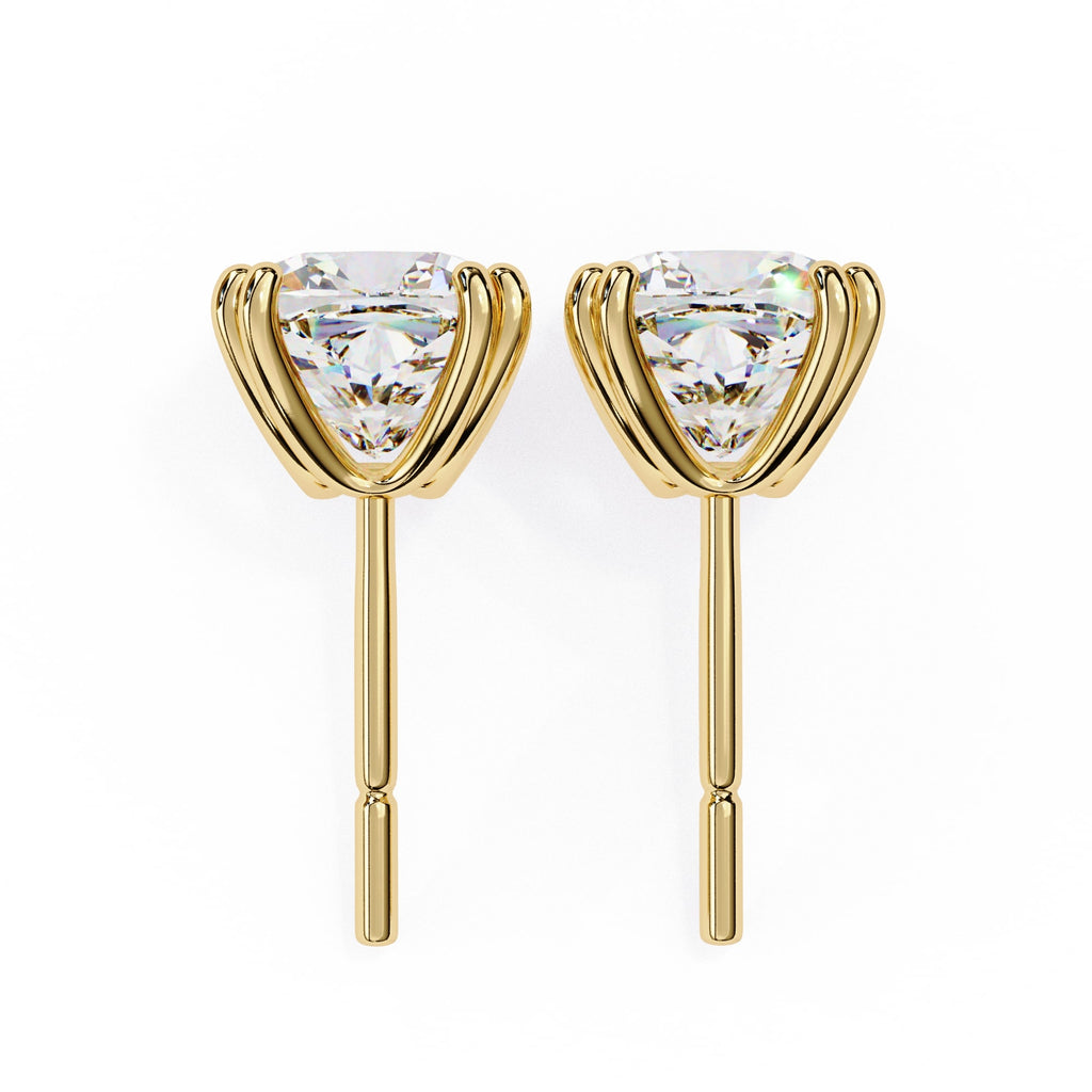 Cushion cut Diamond Stud Earrings