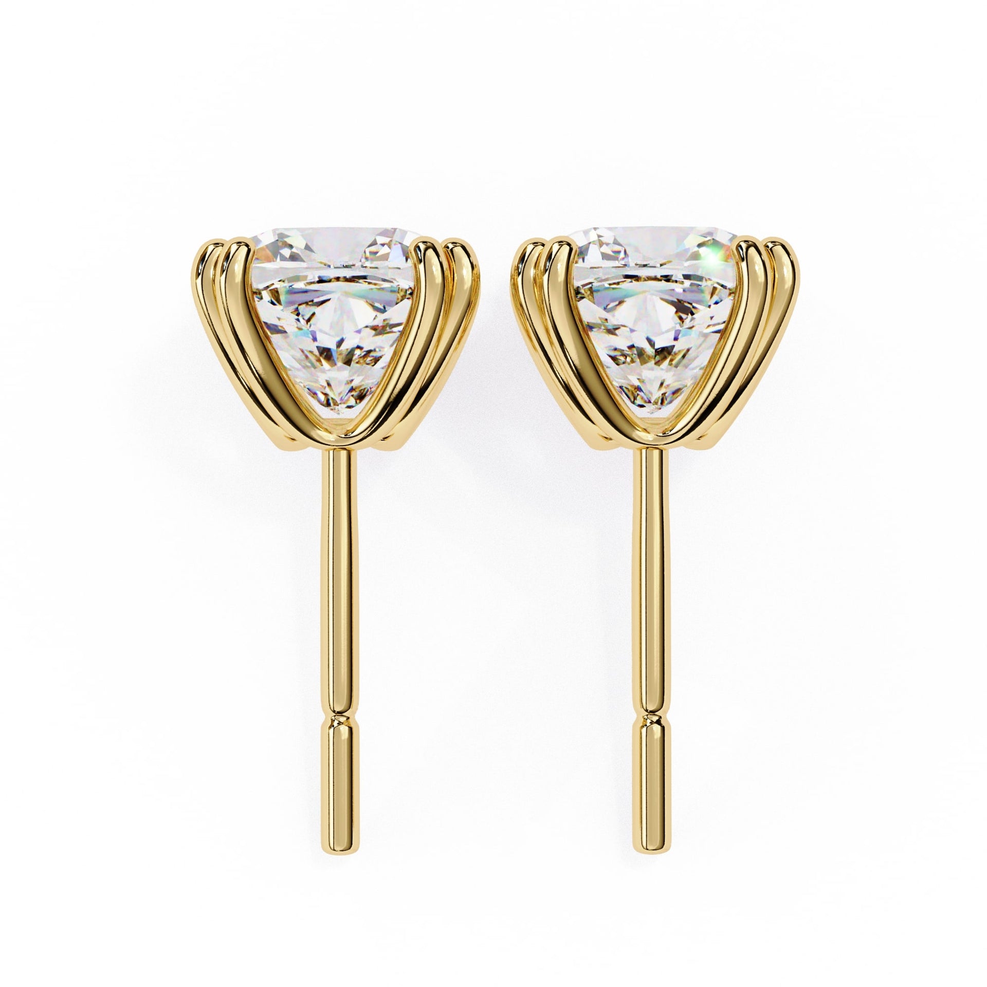 Lab  Grown Cushion Cut Diamond Stud Earrings