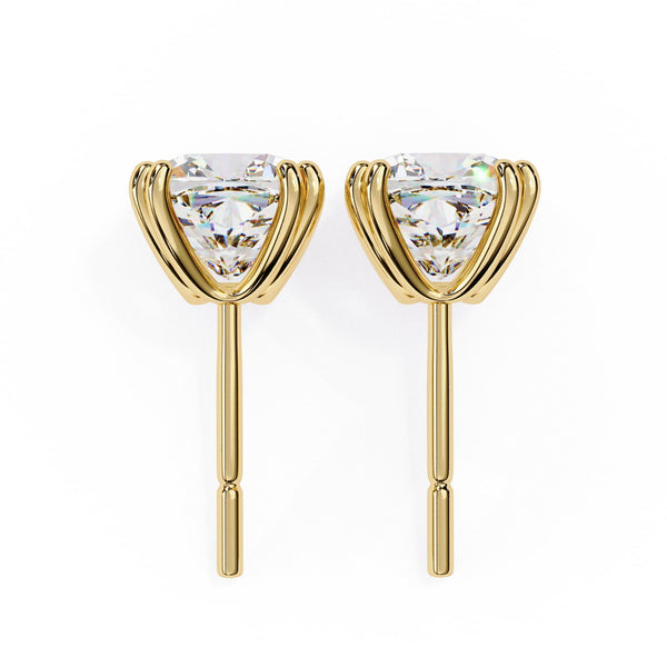 Lab  Grown Cushion Cut Diamond Stud Earrings