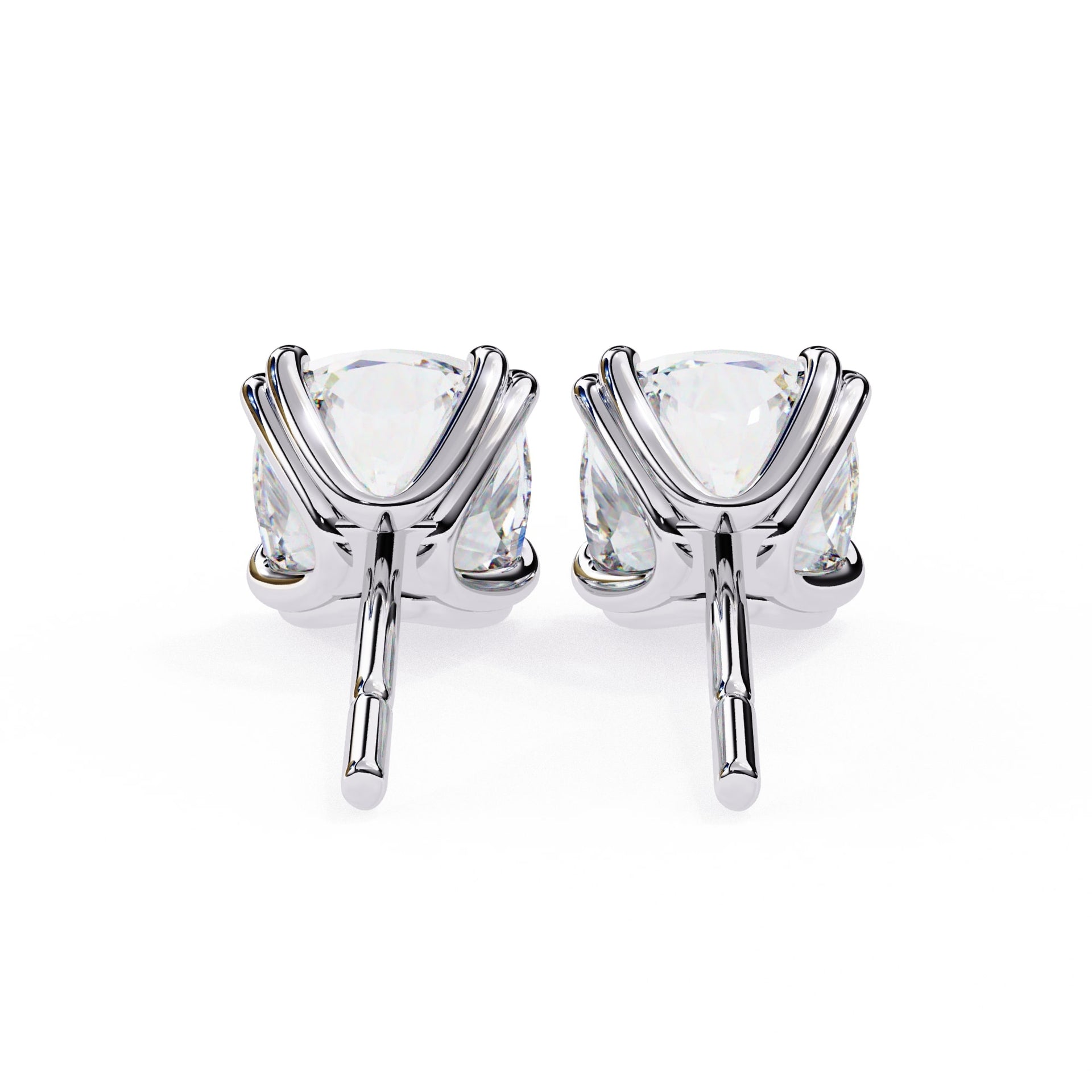 Lab  Grown Cushion Cut Diamond Stud Earrings