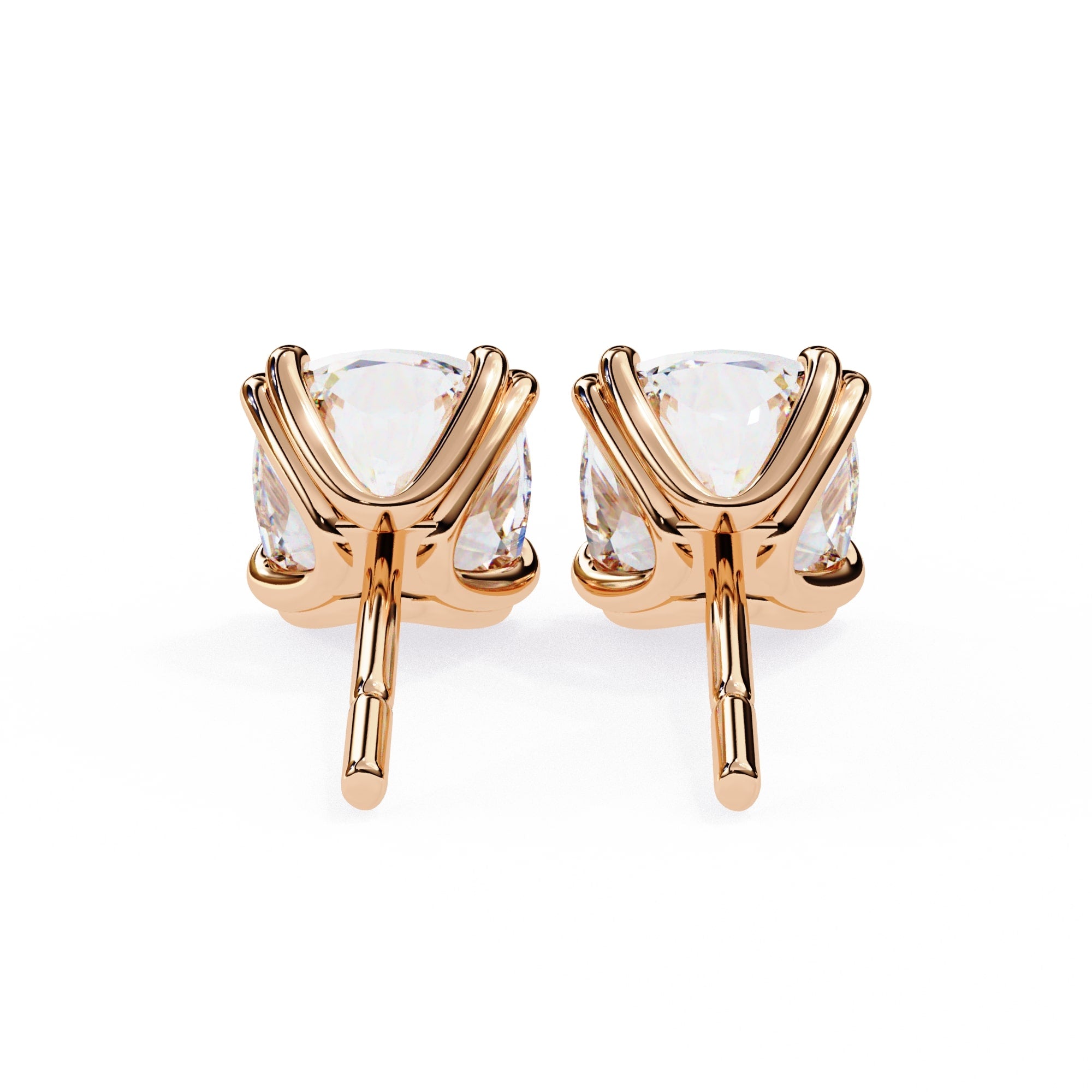 Cushion cut Diamond Stud Earrings