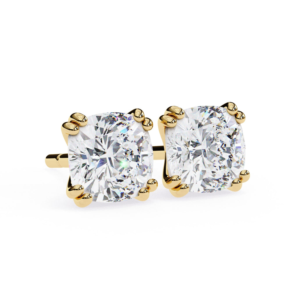 Cushion cut Diamond Stud Earrings