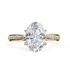Channel Set Oval Diamond Solitaire ring