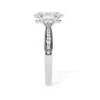 Channel Set Oval Diamond Solitaire ring