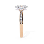 Channel Set Oval Diamond Solitaire ring