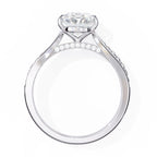 Channel Set Oval Diamond Solitaire ring
