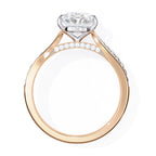 Channel Set Oval Diamond Solitaire ring