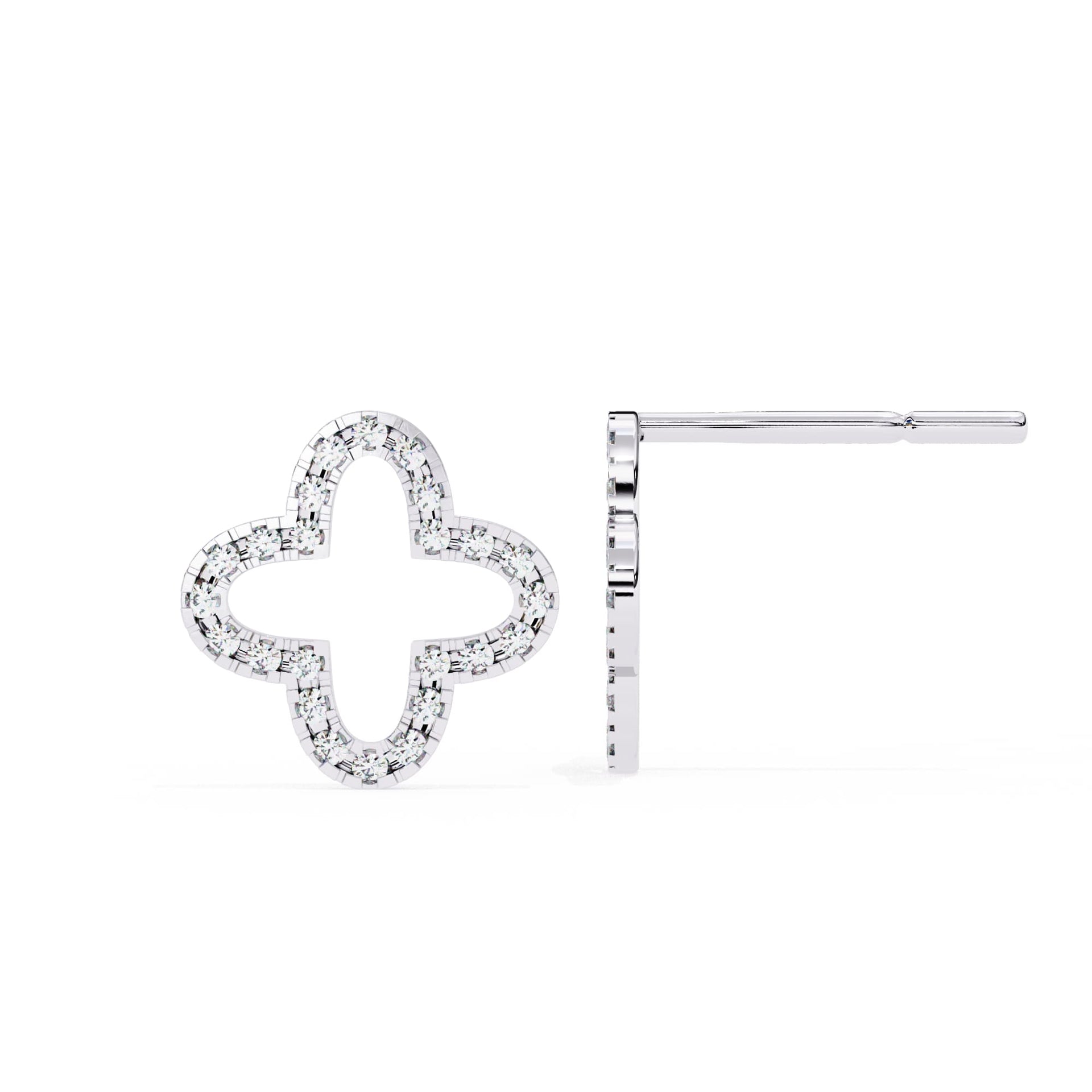 Clover Diamond Studs