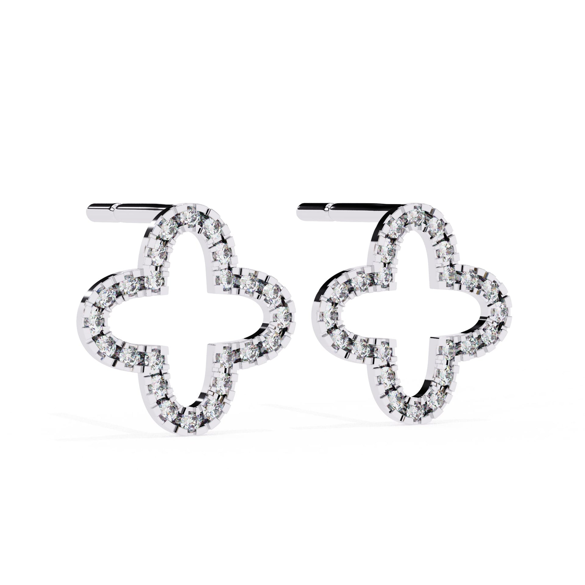 Clover Diamond Studs