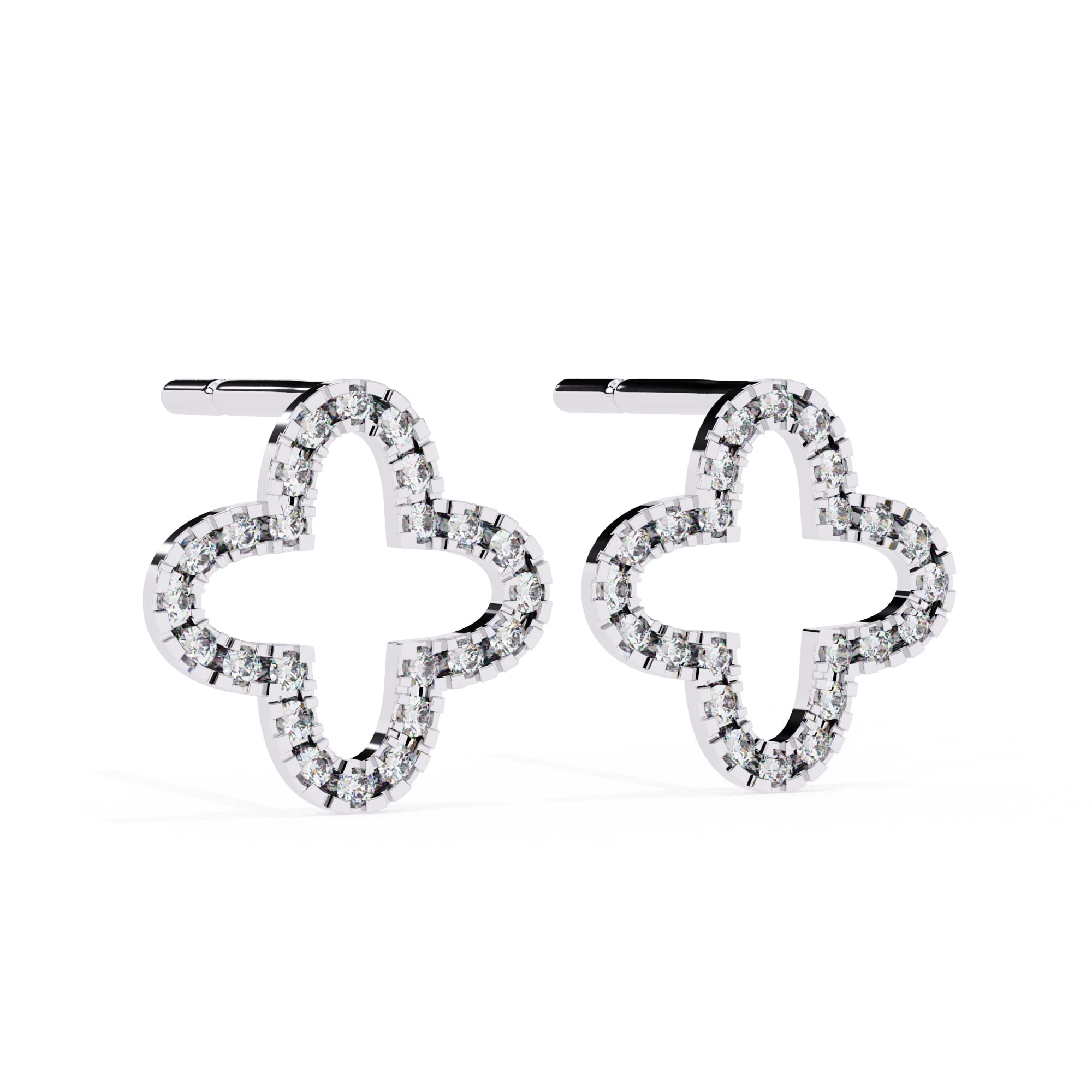 Clover Diamond Studs