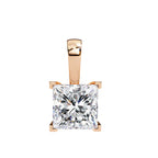 4 Prong Princess Cut Lab Grown Diamond Pendant