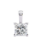 4 Prong Princess Cut Lab Grown Diamond Pendant