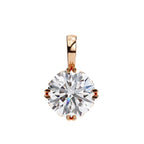 Lab Grown Round Diamond Solitaire Pendant