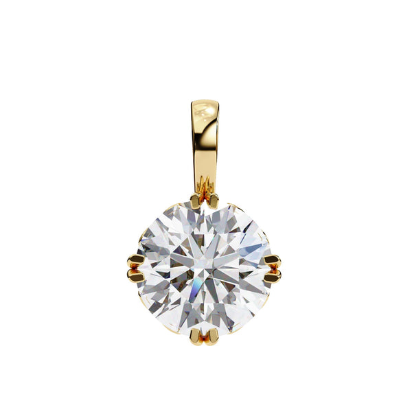 Lab Grown Round Diamond Solitaire Pendant
