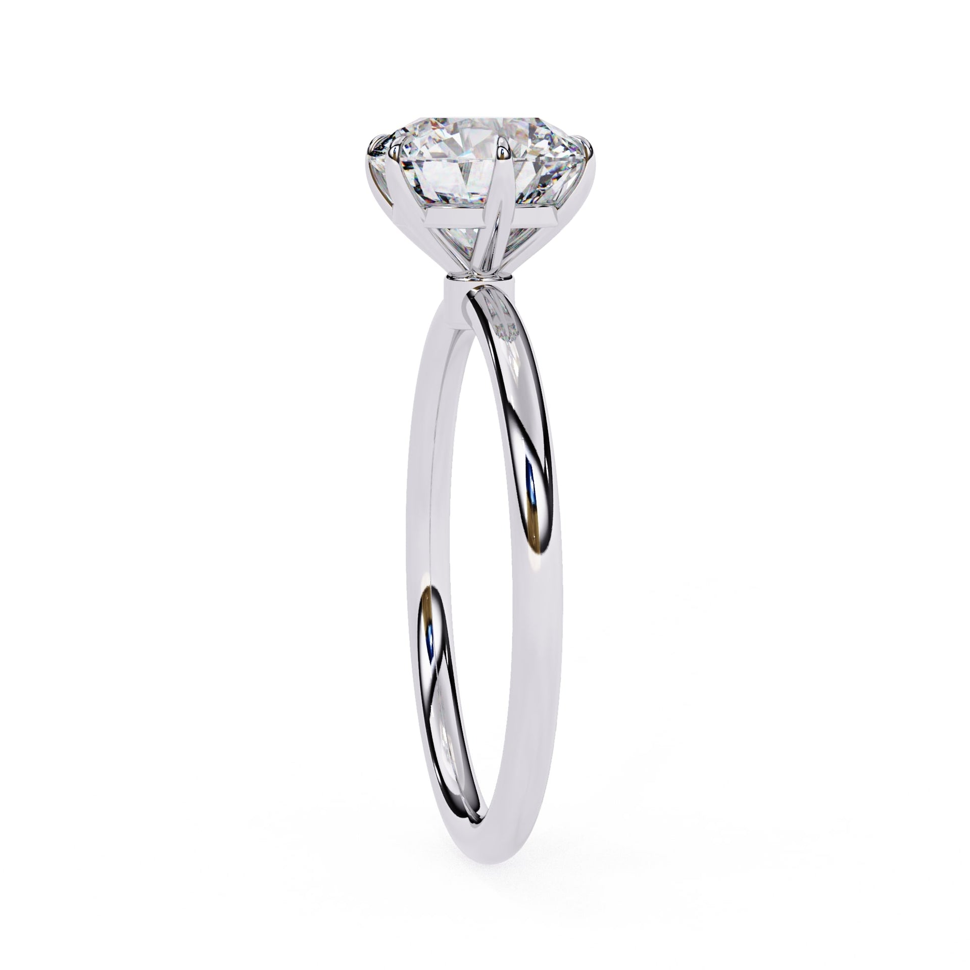 Round Cut Solitaire Diamond Engagement Ring