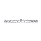 Round Cut Lab Diamond Floral Bracelet