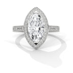 2 Carat Marquise Diamond Solitaire Accent Ring
