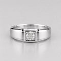 0.5 ct Round Lab Created Diamond 14K White Gold Ring For Men