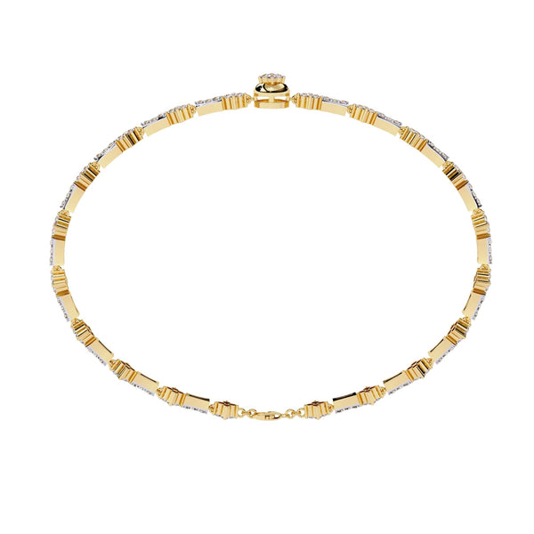 Round Lab Diamond Floral Bracelet