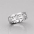 1 Carat Channel Set Princess Cut Lab Diamond Gents Gold Ring