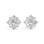 Princess cut Lab Grown Diamond Stud Earrings