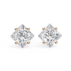 Princess cut Lab Grown Diamond Stud Earrings
