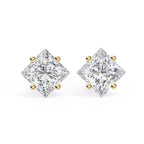 Princess cut Diamond Stud Earrings