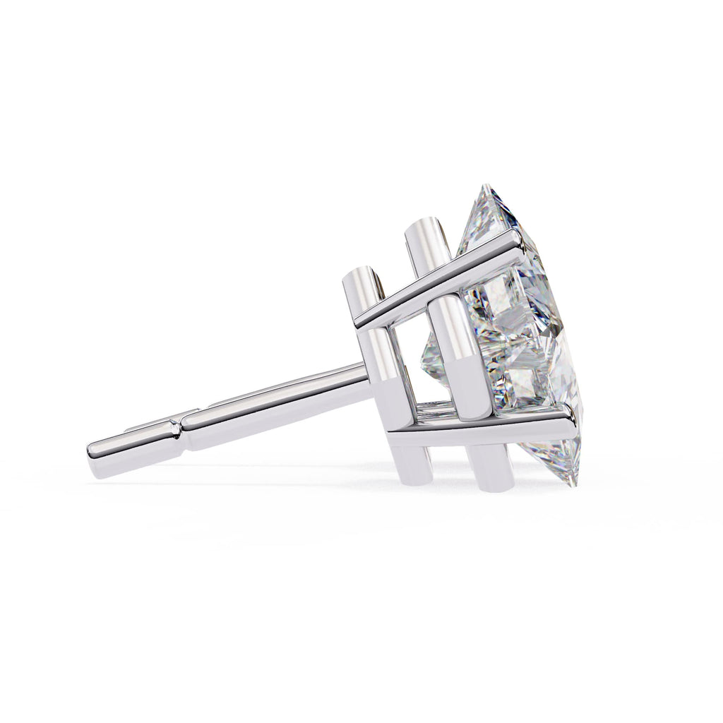 Princess cut Diamond Stud Earrings