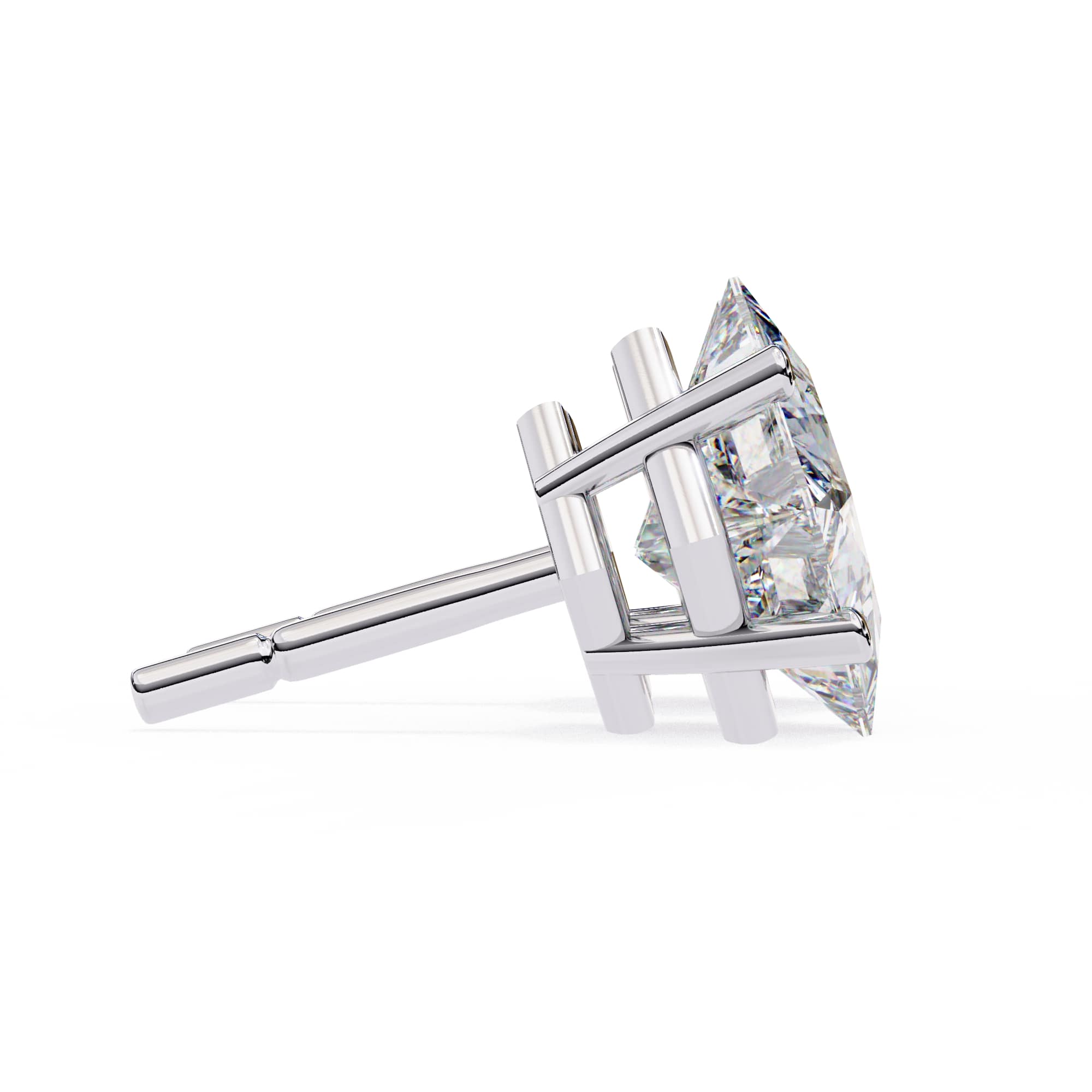 Princess cut Diamond Stud Earrings