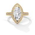2 Carat Marquise Diamond Solitaire Accent Ring