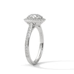 Halo Solitaire Engagement Ring With Round Diamond