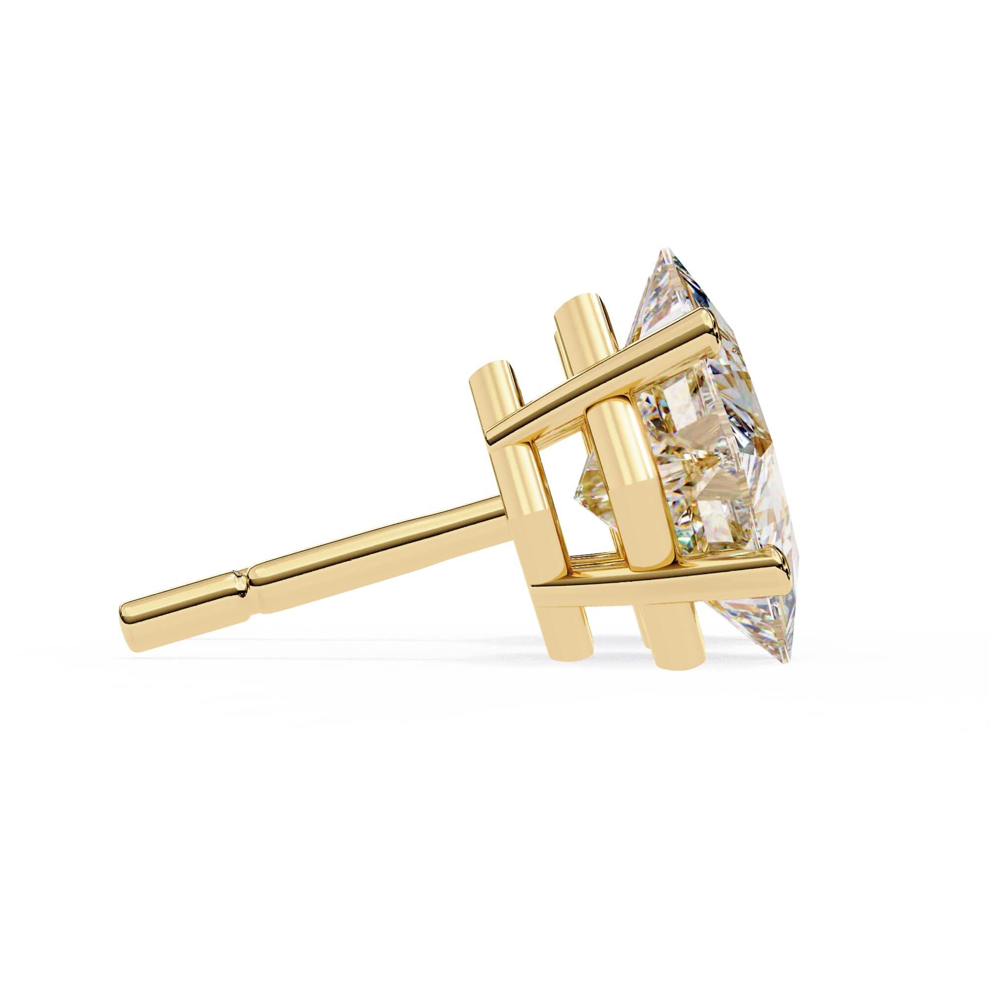 Princess cut Diamond Stud Earrings