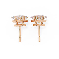 Princess cut Diamond Stud Earrings