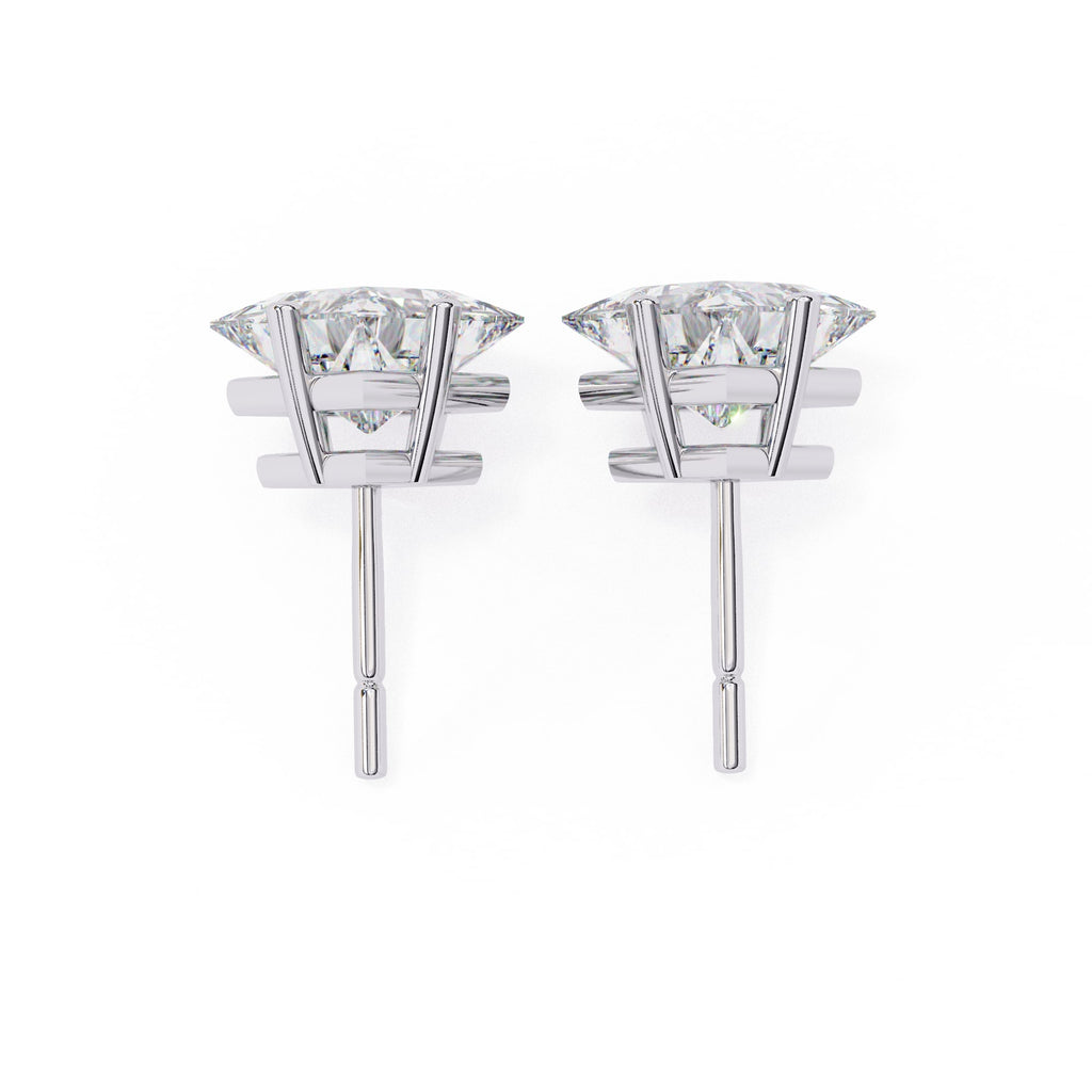 Princess cut Diamond Stud Earrings