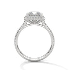 Solitaire Princess Diamond Ring With Halo Setting