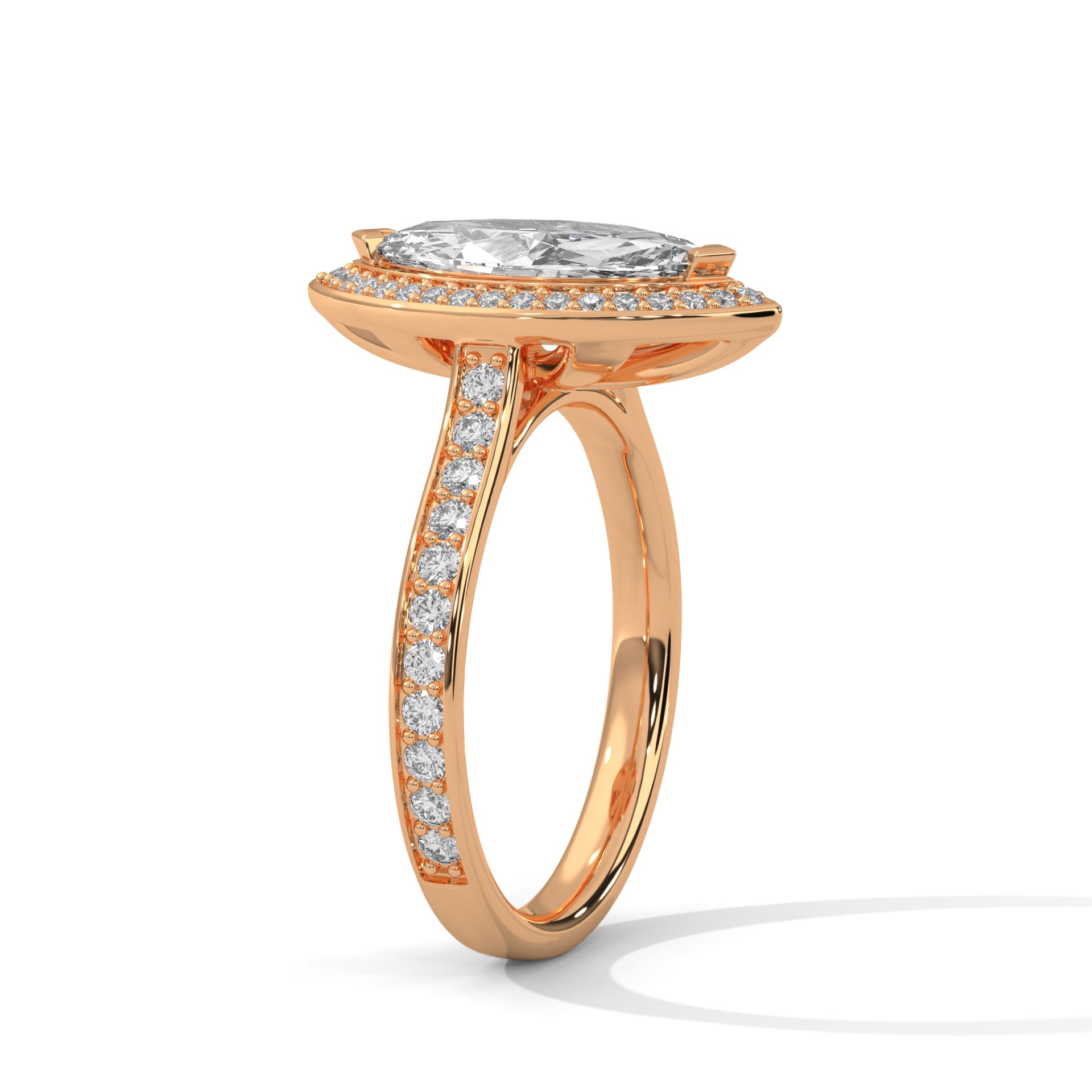 2 Carat Marquise Diamond Solitaire Accent Ring
