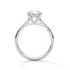 Round Cut Solitaire Lab Diamond Engagement Ring